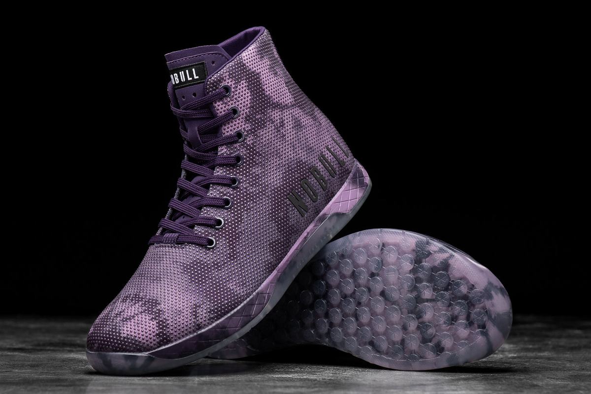 Nobull Superfabric High-Top Tie-Dye Men's Trainers Dark Purple | Australia (GL7832)